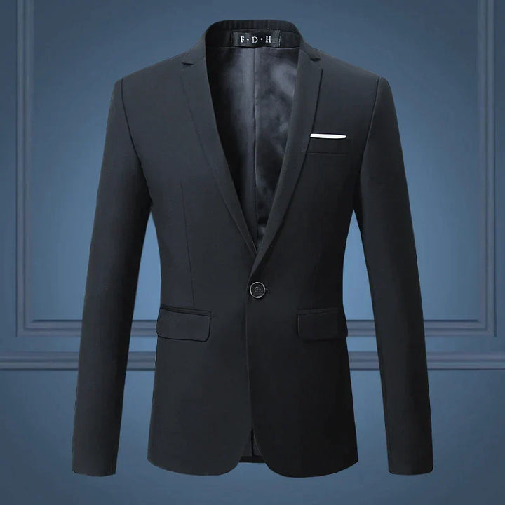 Classic men's blazer jacket with a tailored fit. Stylish formal wear for professional business or elegant occasions.
