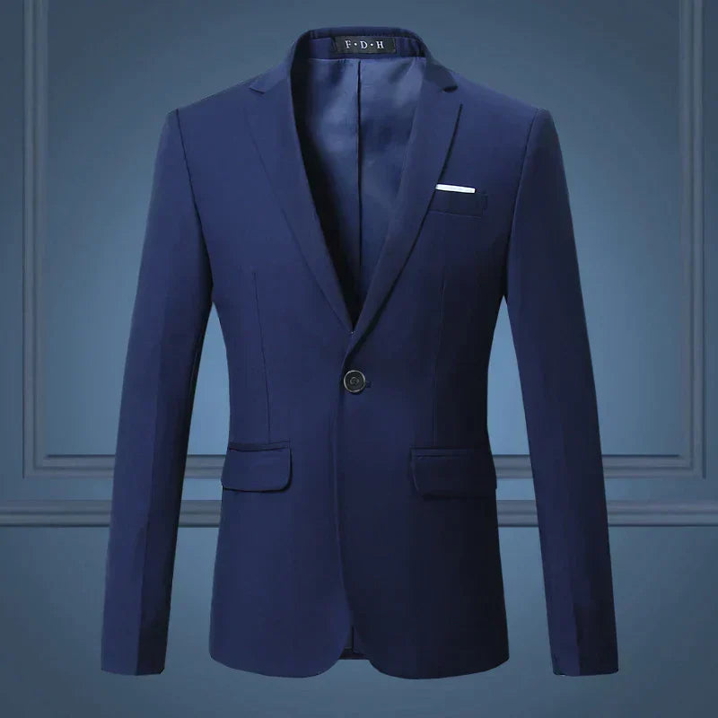 Men's classic blazer for business wear. Stylish and comfortable formal jacket, enhancing any professional or casual look.