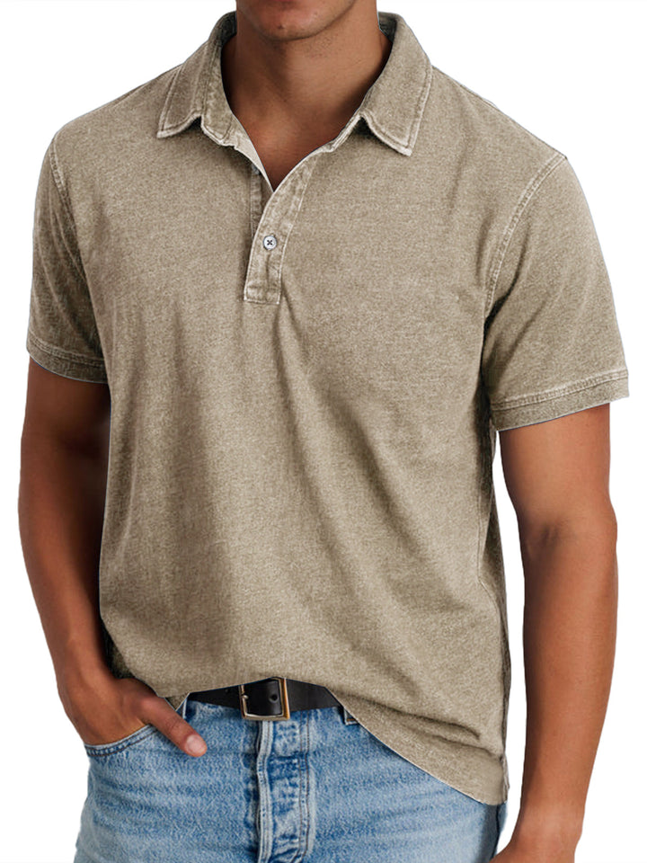 Men's classic relaxed fit short sleeve polo shirt, a comfortable and casual summer shirt for versatile everyday style.