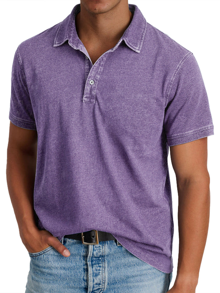 Comfortable and versatile men's classic relaxed fit short sleeve polo shirt for smart casual and everyday fashion.
