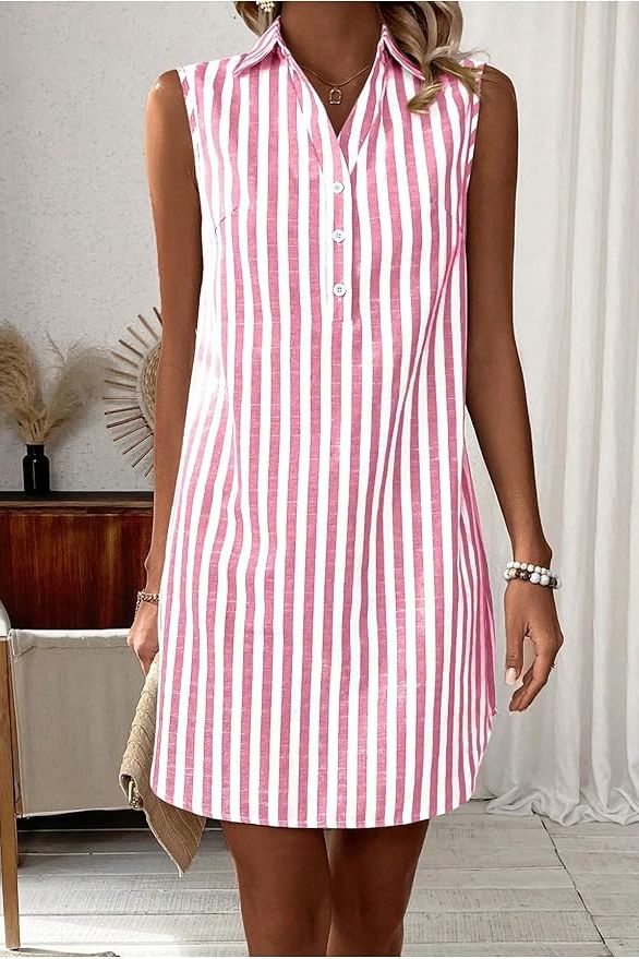Timeless women's midi dress with a comfortable relaxed fit, machine washable for easy, everyday elegant fashion.