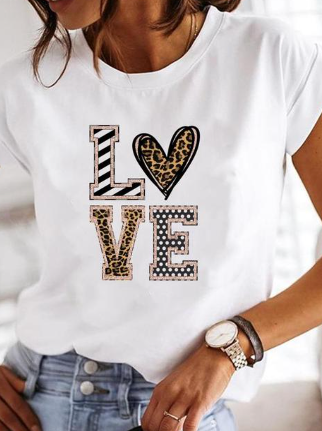Versatile women's basic short sleeve tee, ideal for summer fashion & everyday casual wear. Comfortable relaxed fit top.