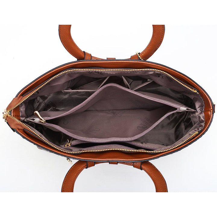 Elegant lady's vintage handbag with croc embossed texture, perfect for daily use.