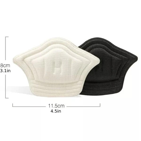 Ergonomic heel pads for footwear, prevents blisters, improves shoe fit, and provides lasting comfort.