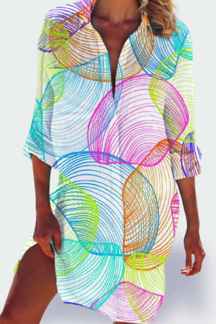 Versatile women's midi dress with a relaxed fit for comfortable, casual everyday style. Machine washable.