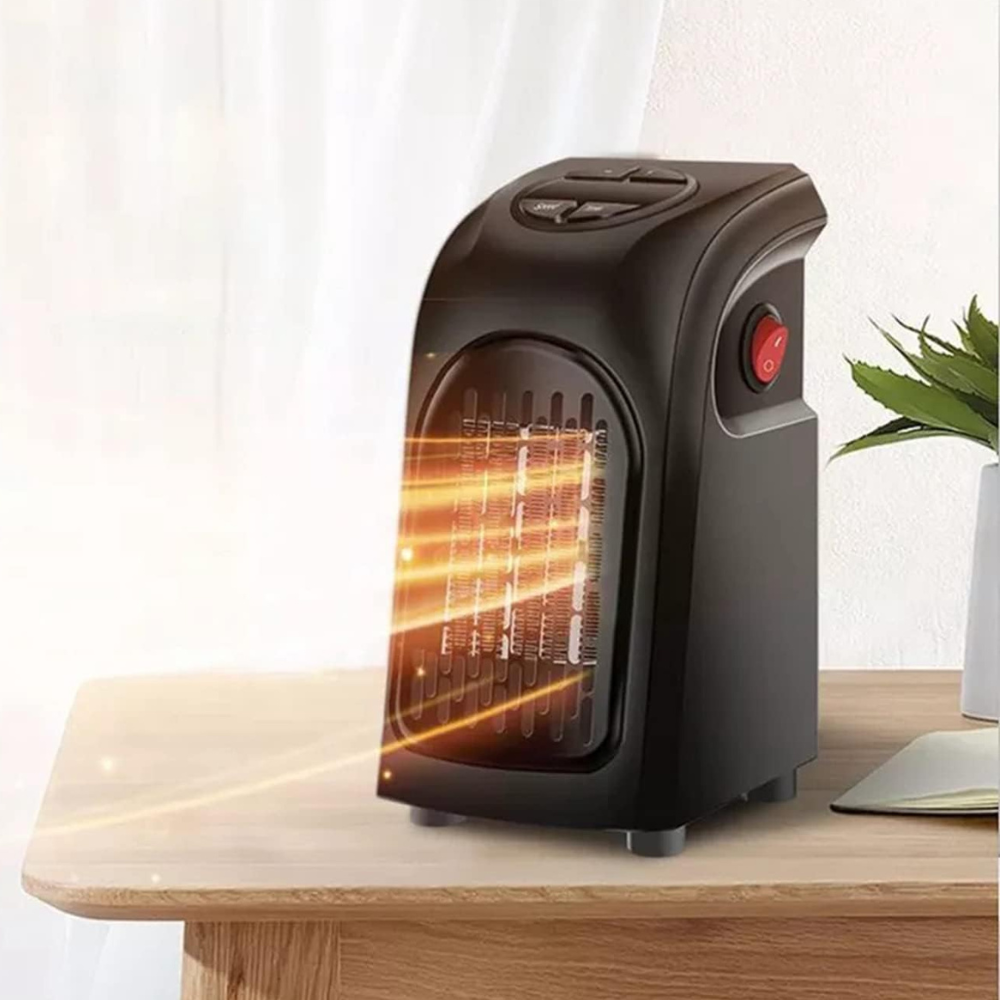 TavvitaImp010 compact plug-in electric heater for targeted personal warmth, features powerful fan.