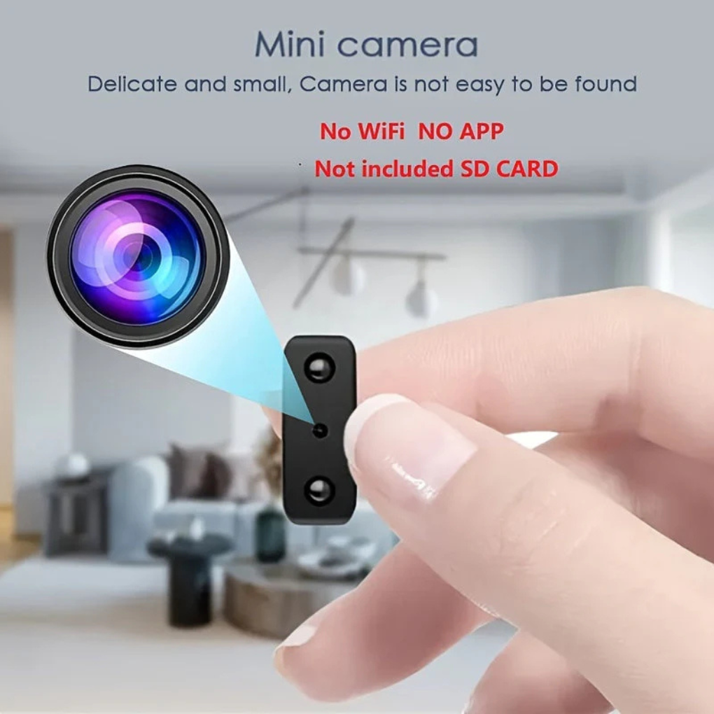 Discreet mini spy camera for hidden surveillance, perfect for office or home security monitoring.