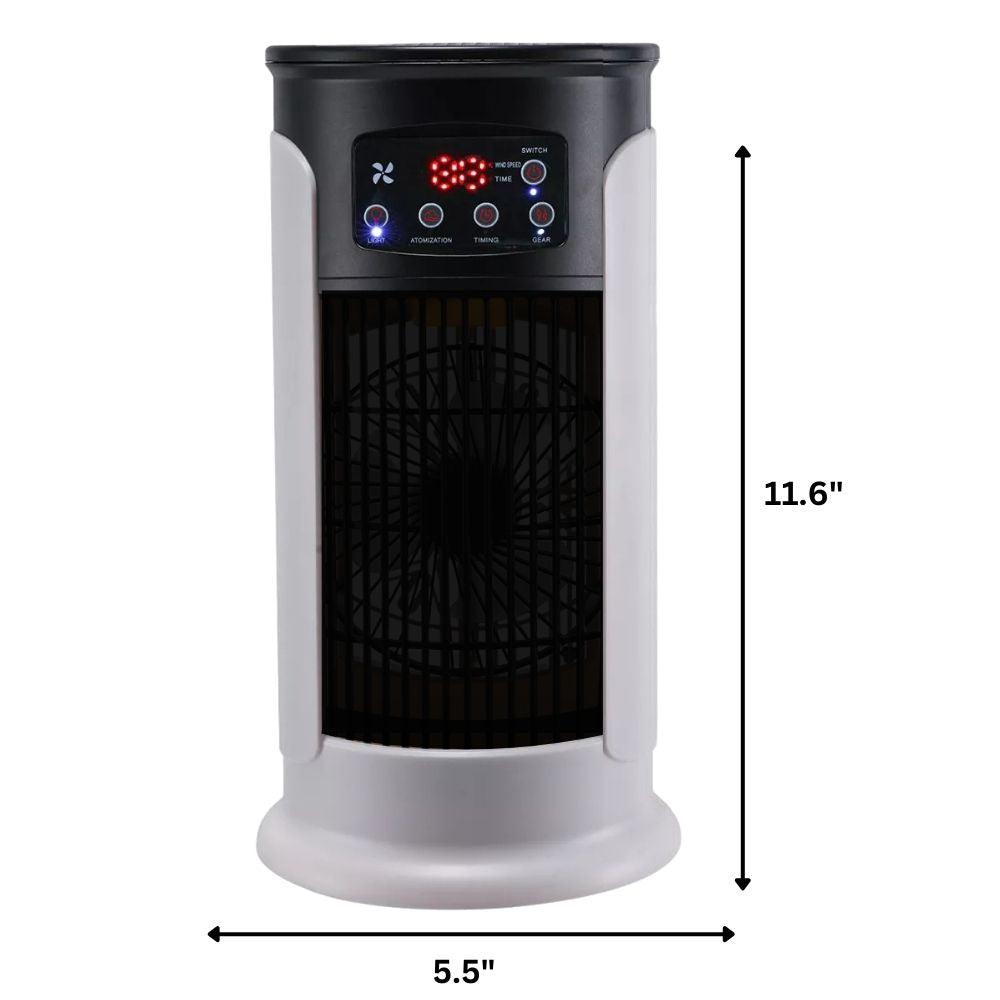 Portable AC unit & personal humidifier, delivering cool, comfortable air for small spaces like dorms.