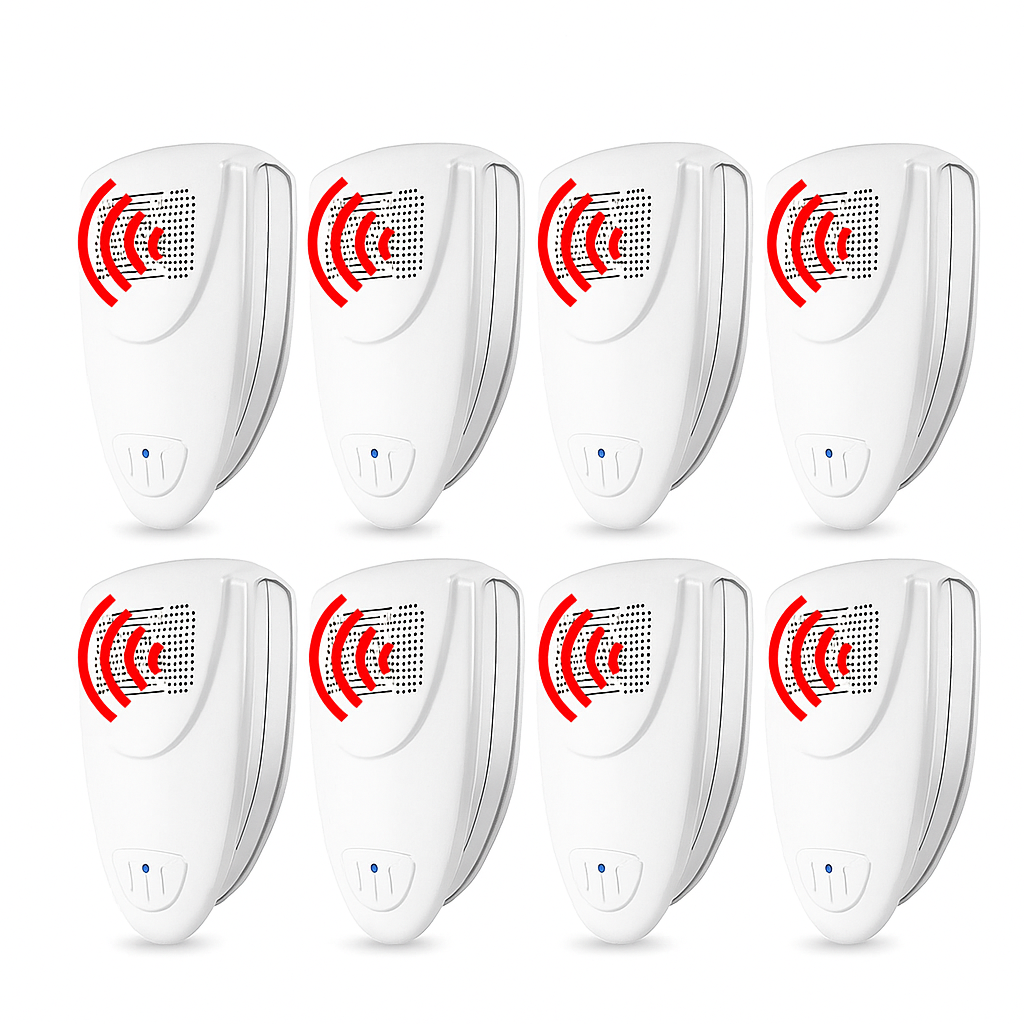 "Compact ultrasonic bed bug repellent device, chemical-free, easy plug-in, effective in 48 hours; safe for kids and pets."