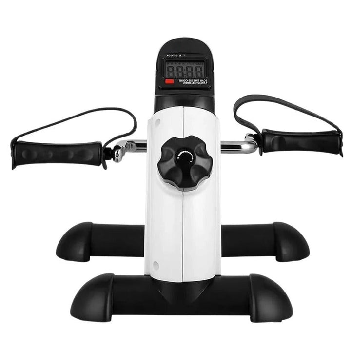 Compact under-desk pedal exerciser for discreet fitness. Features adjustable resistance for home or office workouts.