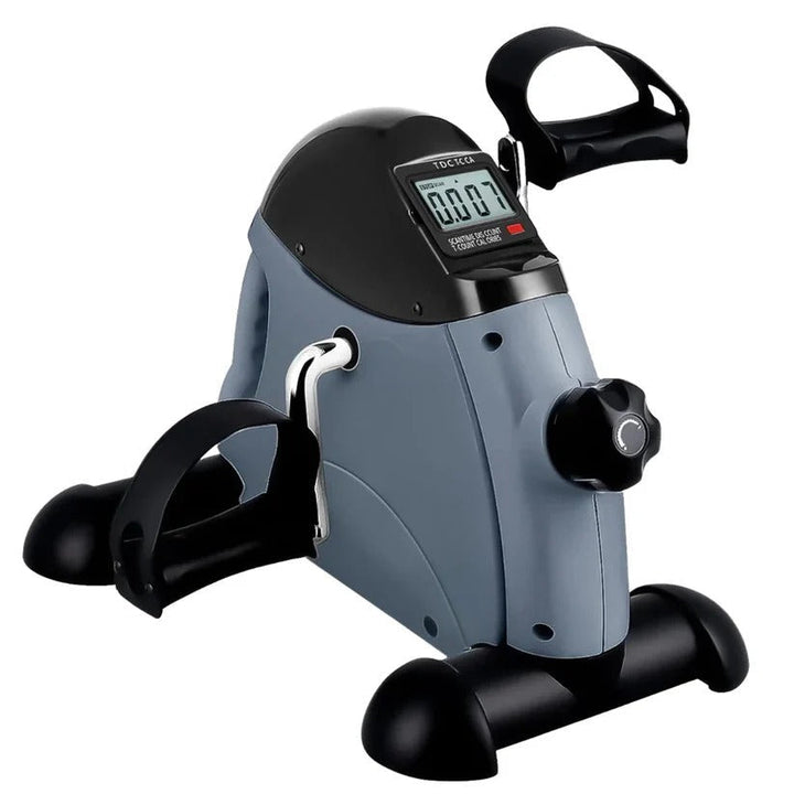 Compact under-desk fitness pedaler. Mini exercise bike for legs & arms with smooth, adjustable resistance.