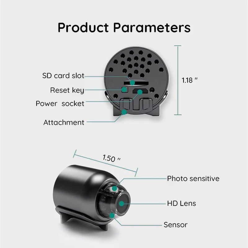 Compact WiFi Camera with Night Vision for Security - Lexians