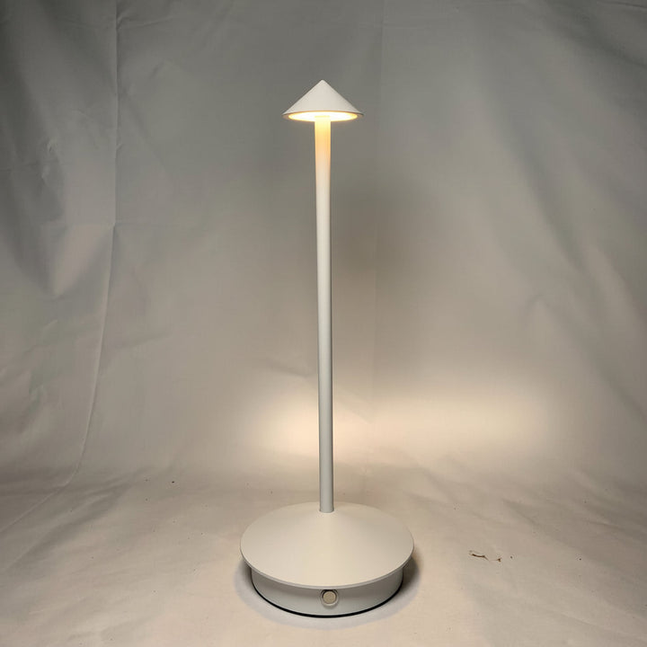 Rechargeable cordless LED desk lamp, portable and dimmable, ideal for any table or work area.