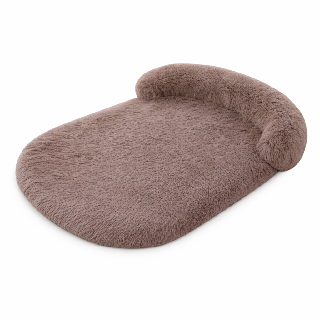Plush dog bed, cozy & stable, featuring an anti-slip design and removable washable cover.