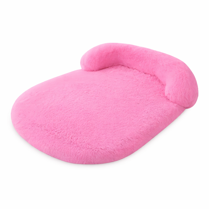 Washable pet bed with anti-slip backing, a comfortable and stable haven for your beloved dog.