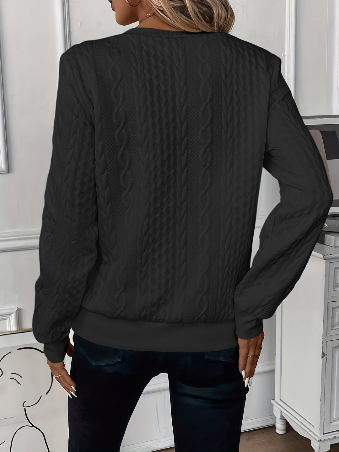 Perfect women's zippered sweater for lounging or casual outings, cozy and fashionable.