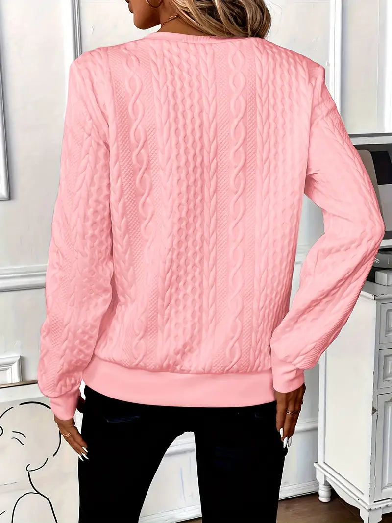 Premium quality women's cozy zippered sweater, durable and fashionable knitwear.