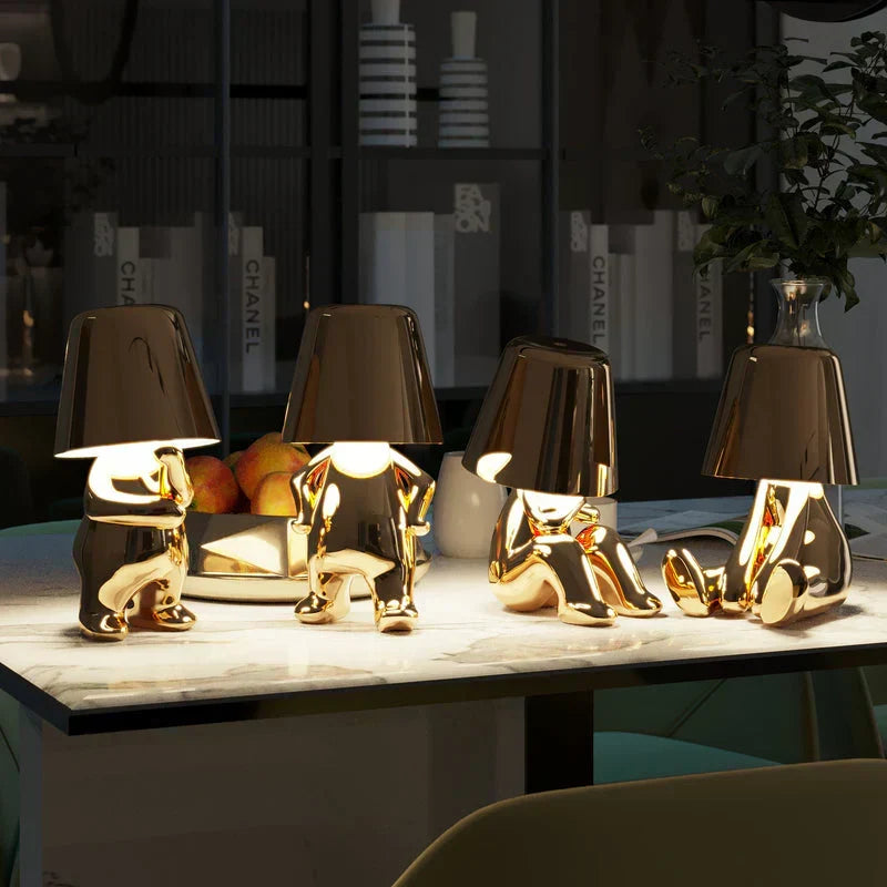 Creative desk lamp, dimmable LED with touch control, enhancing focus and style.