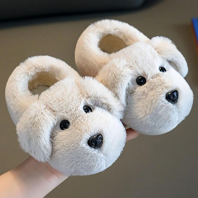 PuppyPaws kids' slippers: cute animal design, non-slip soles, and cozy comfort for indoor & outdoor use.