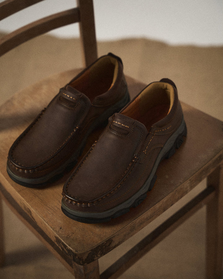 Dakota men's leather loafers with excellent traction, ideal for casual outings