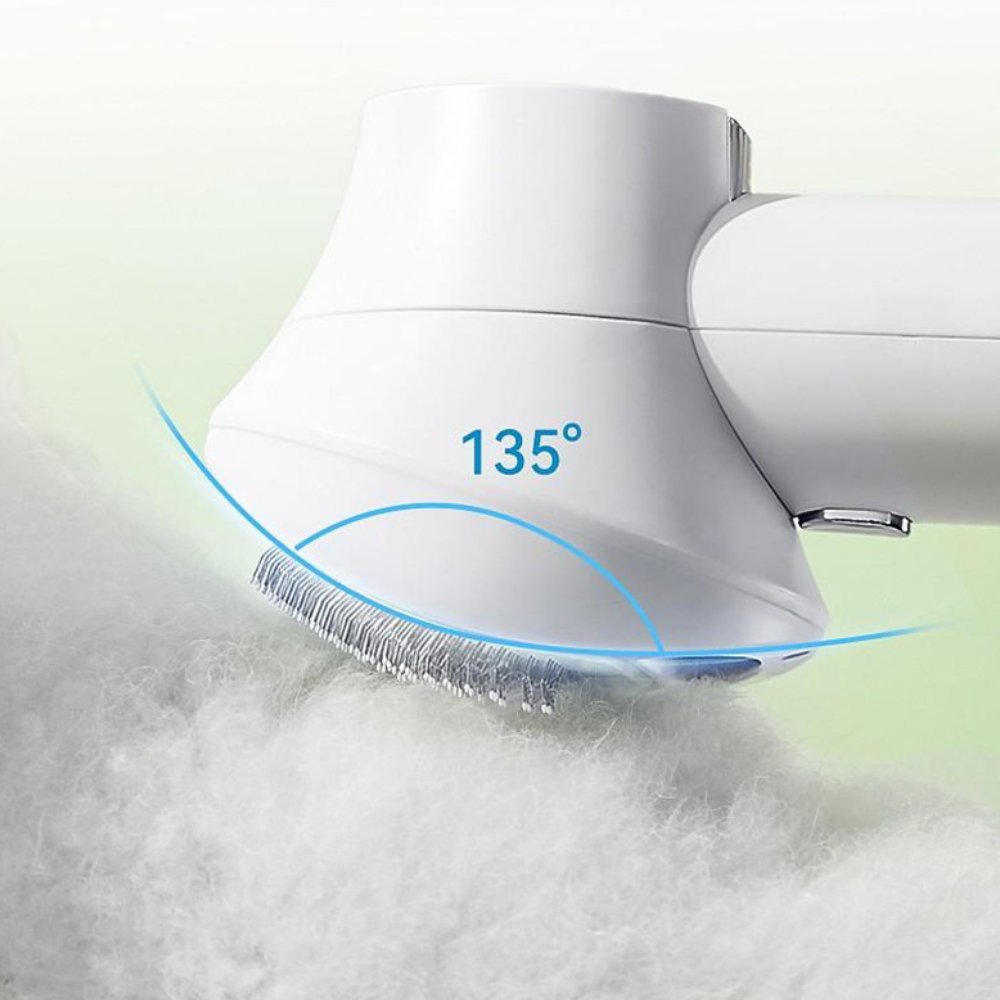 Gentle pet grooming brush and dog hair dryer. Removes loose fur, detangles, and dries your dog quickly.