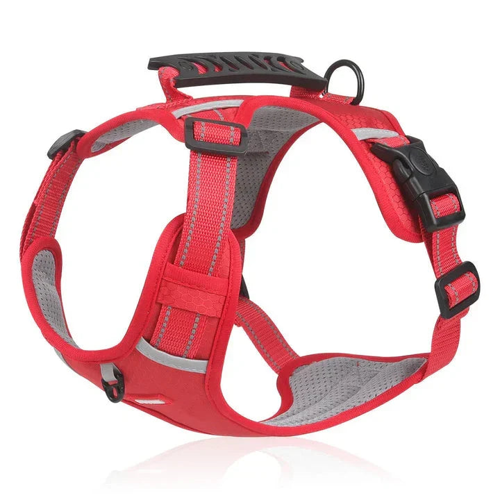 Durable anti-pull dog harness, perfect for pet walking & training. Features adjustable straps & reflective stitching.