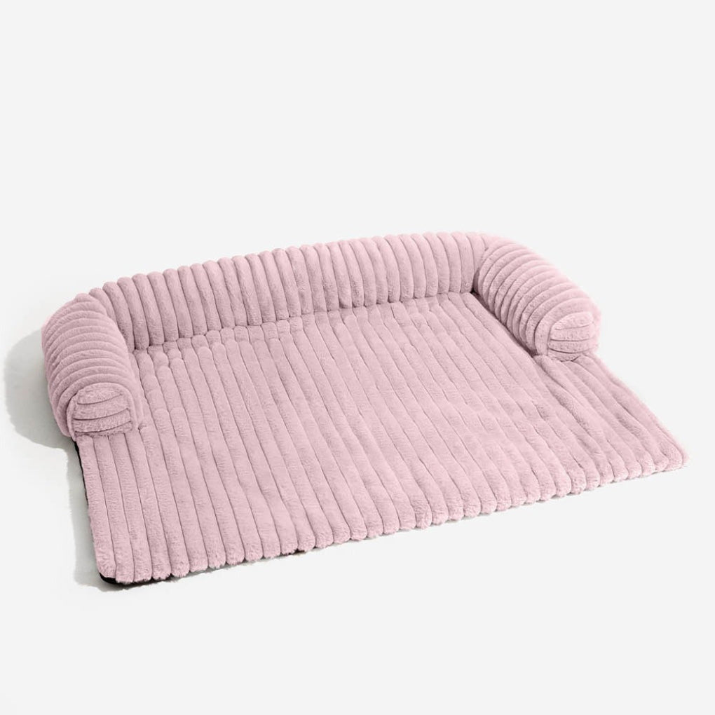 Soft fluffy dog bed & cat mat, doubling as a furniture protector. Provides a cozy, non-slip lounge spot for pets.