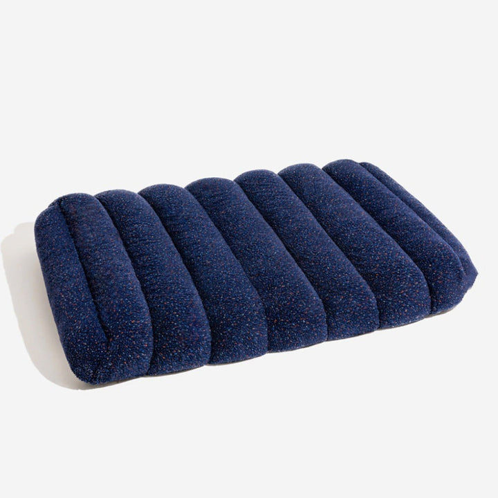 Easy-clean large washable creamy flat dog bed for pet comfort. A durable & cozy accessory for big dogs.