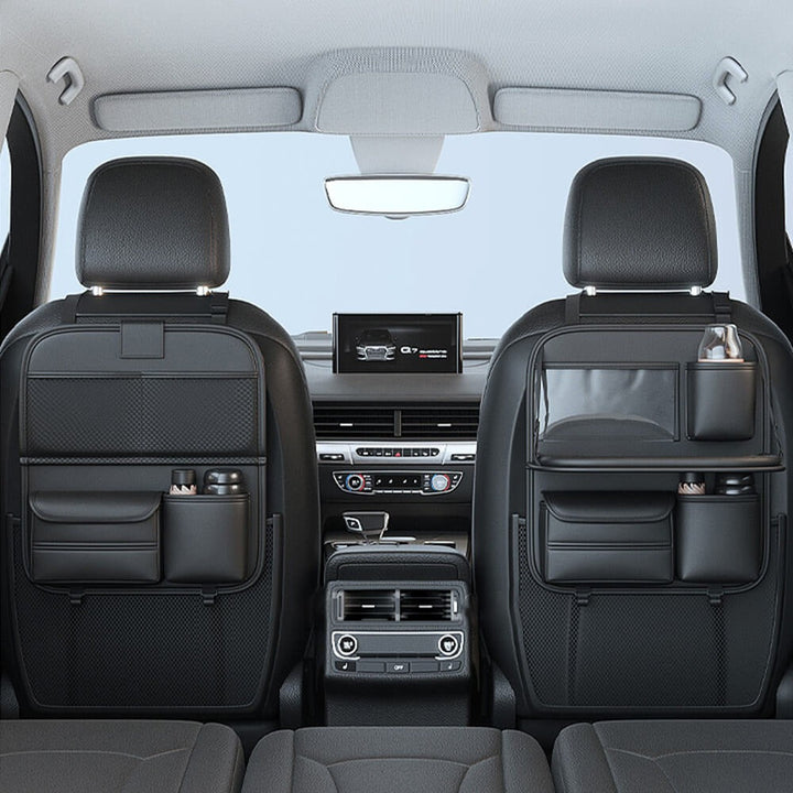 Multi-functional car back-seat organizer, ideal for kids, work, or general vehicle storage.