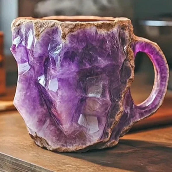 Heavy-duty mineral crystal mug, durable for daily coffee & tea, a long-lasting gift mug.