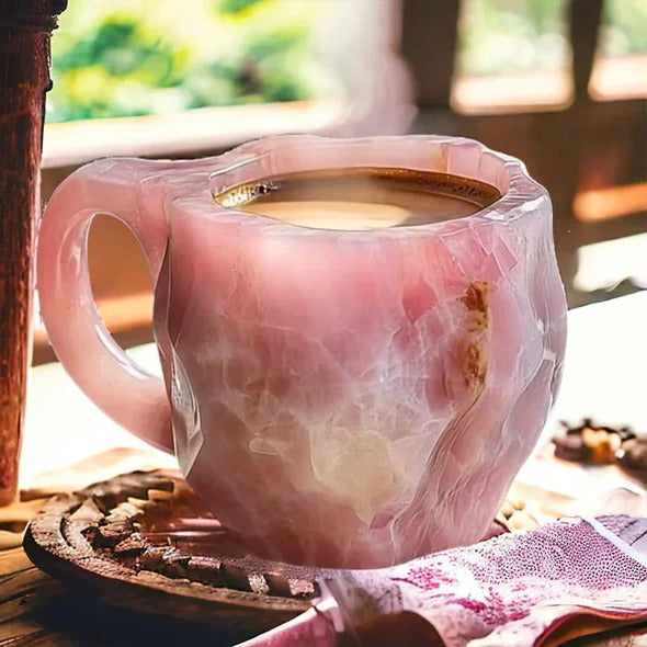 Stylish mineral crystal gift mug, durable and unique for coffee & tea lovers, kitchenware.