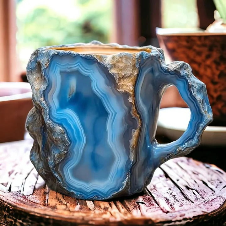 Novelty mineral crystal coffee mug, durable and unique for elegant tea sips, great gift.