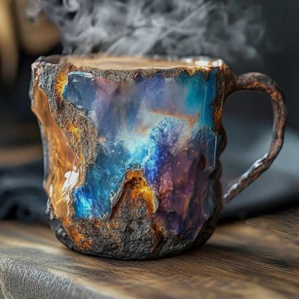 Elegant & durable mineral crystal mug for coffee & tea, a stylish and unique kitchenware gift.