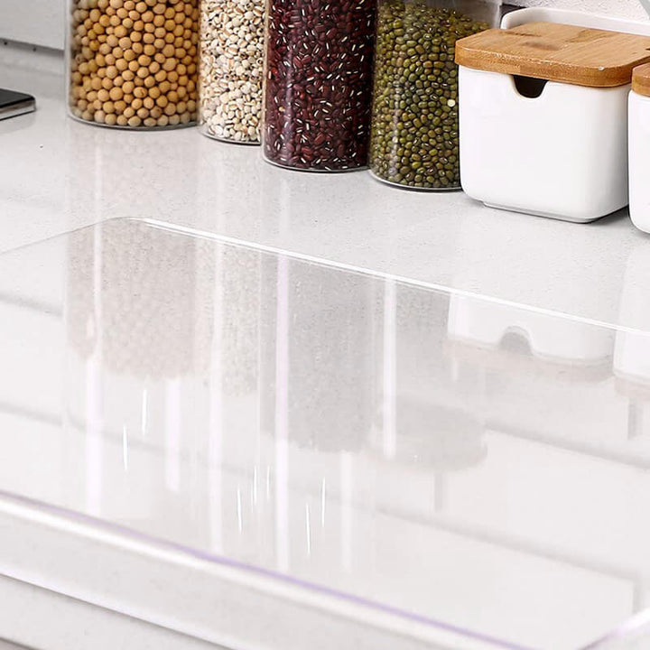 Versatile transparent non-slip acrylic cutting board, perfect for prep, serving, and modern kitchens.