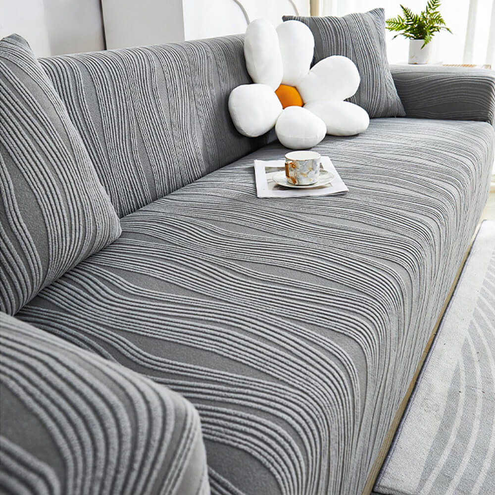 Full coverage stretch sofa cover, durable furniture guard & pet protector for your couch.