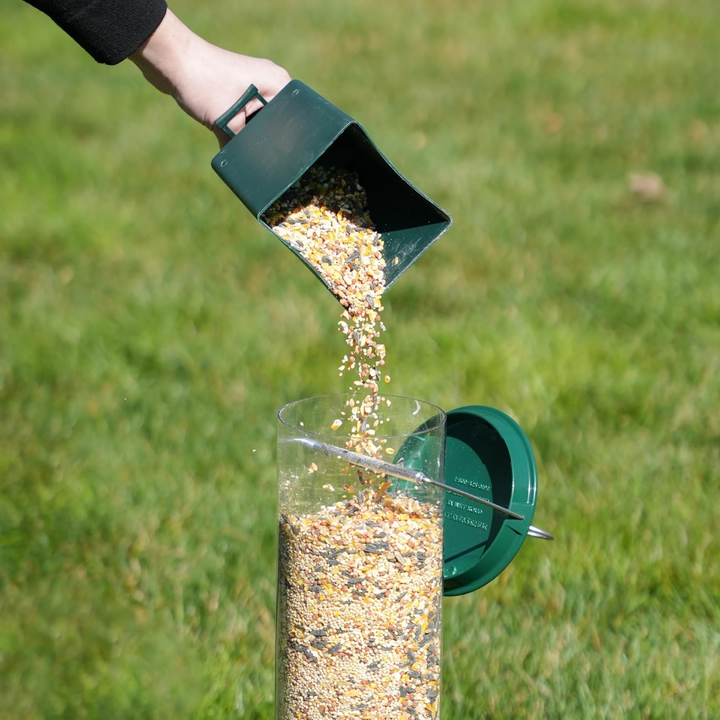 Elegant squirrel-proof bird feeder, ideal for outdoor garden & backyard decor, attracting wild birds for nature lovers.