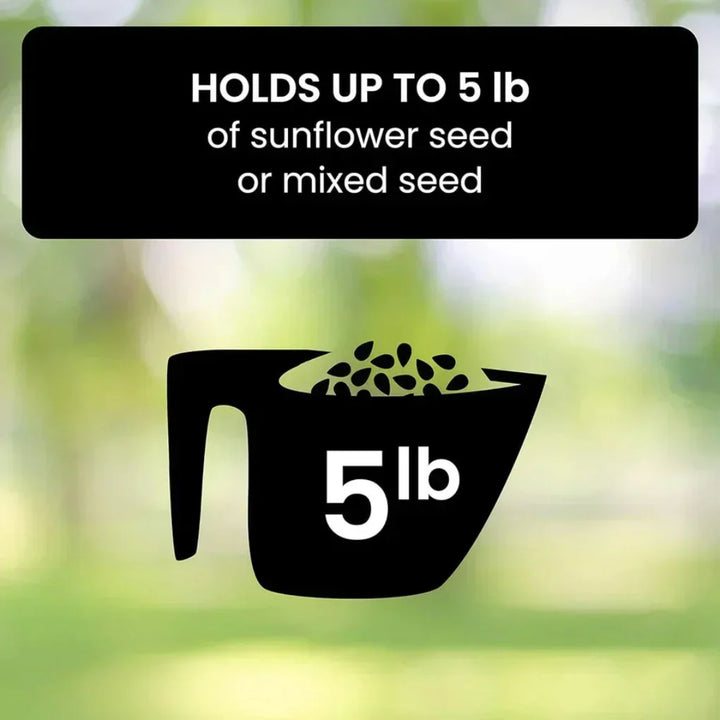 Heavy-duty squirrel-proof bird feeder for garden and outdoor use. Attracts wild birds, perfect for nature & bird watching.