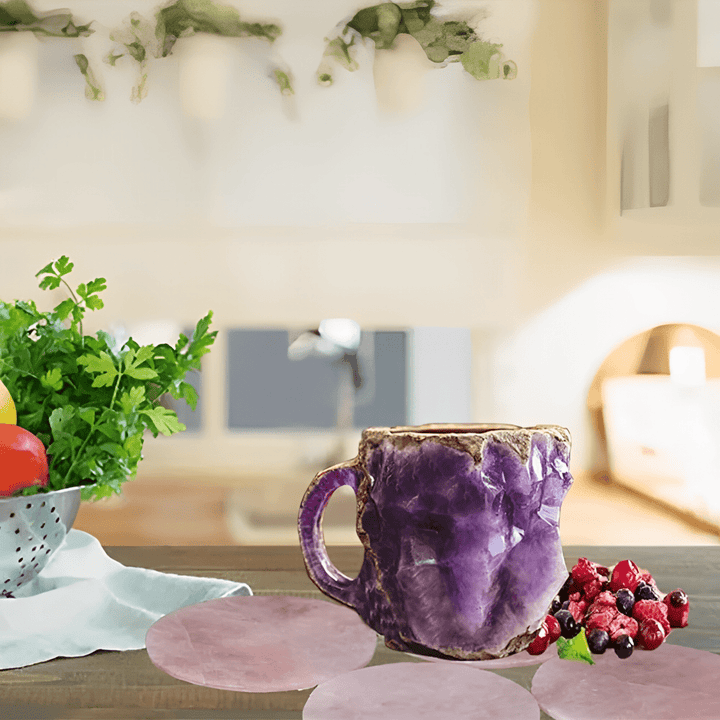 Earth - Inspired Mineral Crystal Coffee Mug - Elegant Drinkware - Lexians