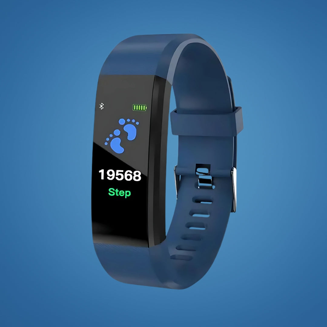 Smartwatch for senior safety: GPS tracker, fall detection, health monitoring, and emergency contact features.