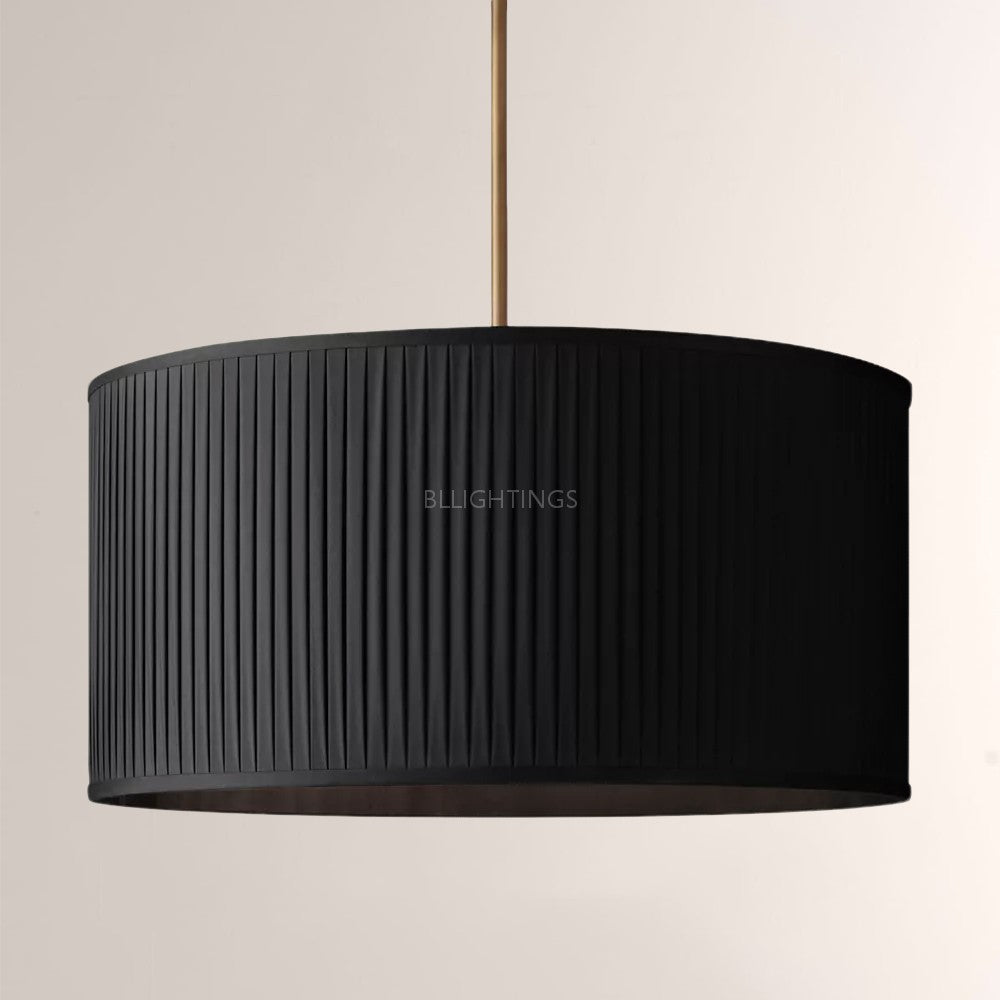 Decorative 3-light silk drum pendant, enhancing home decor with its modern classic style.