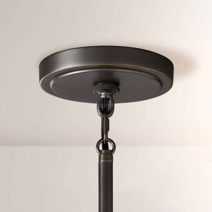 Luxurious silk shade 3-light drum pendant, offering classic modern home decor lighting for any room.