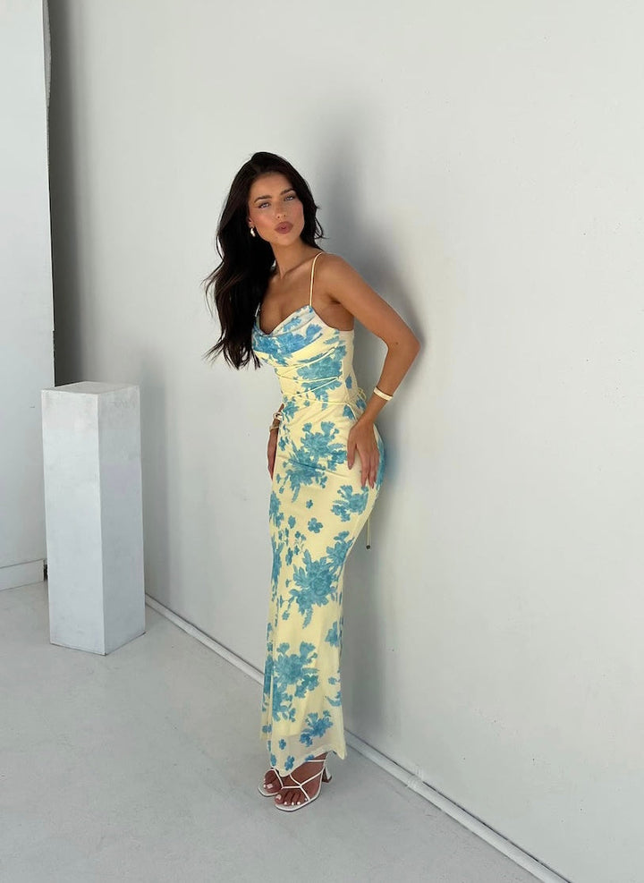 Elegant Annabelle Women's Floral Maxi Dress, perfect for wedding guests & summer special occasions. Vibrant, flowing design.