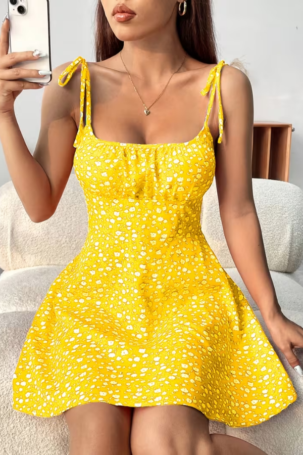Sky blue floral strapless slip dress. Women's lightweight & elegant summer fashion, great for date night or a casual brunch.