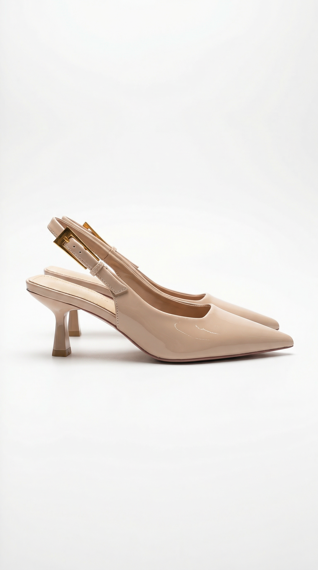Stylish pointed toe kitten heel slingback pumps, perfect work heels for women.