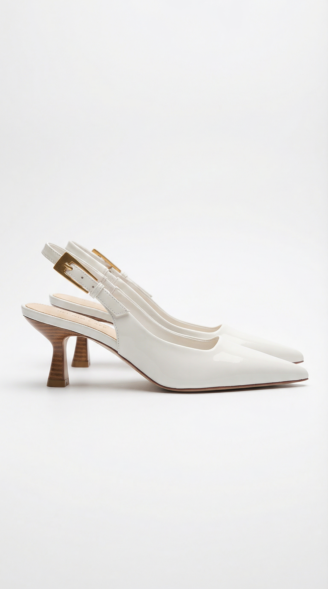 Classic women's pointed toe kitten heel slingback pumps, versatile dress shoes.