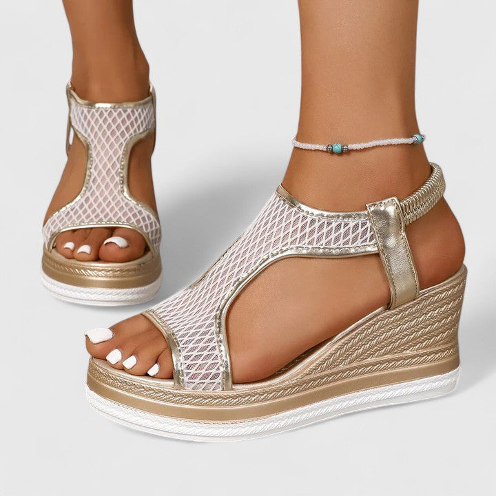 Elegant black women's orthopedic sandals with arch support for comfort and foot pain relief.