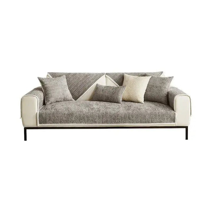Elegant Chenille Striped Anti - Scratch Couch Cover for Living Room - Lexians