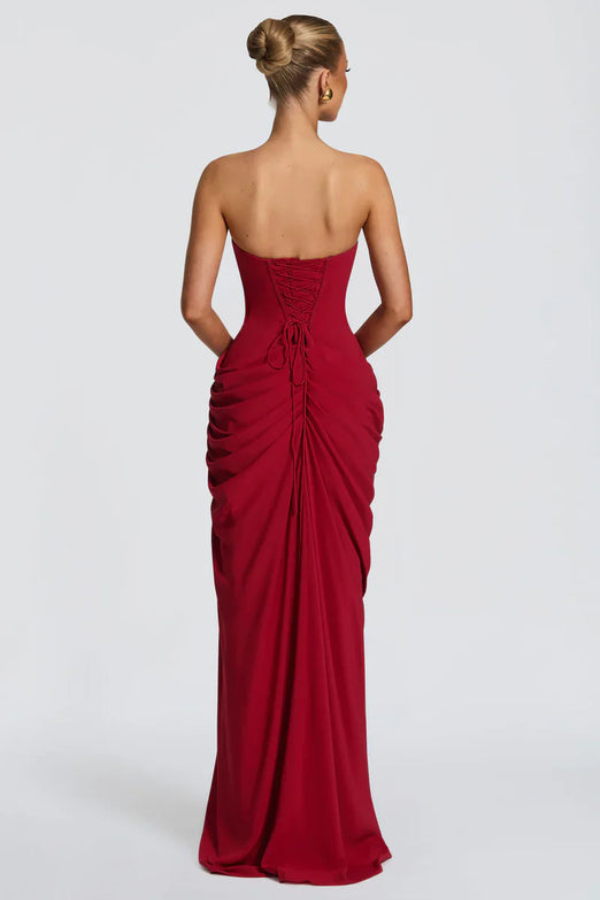 Graceful women's occasion gown, a flowing elegant choice for evening events.