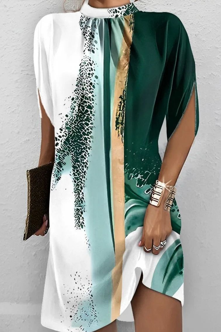 Elegant flowing midi dress for women, perfect for spring/summer occasions, chic relaxed fit.