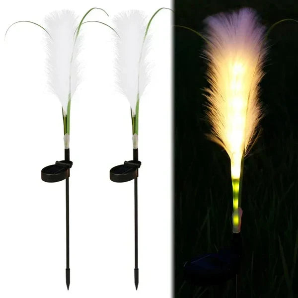 Elegant wicker-style garden light enhancing outdoor patio decor.